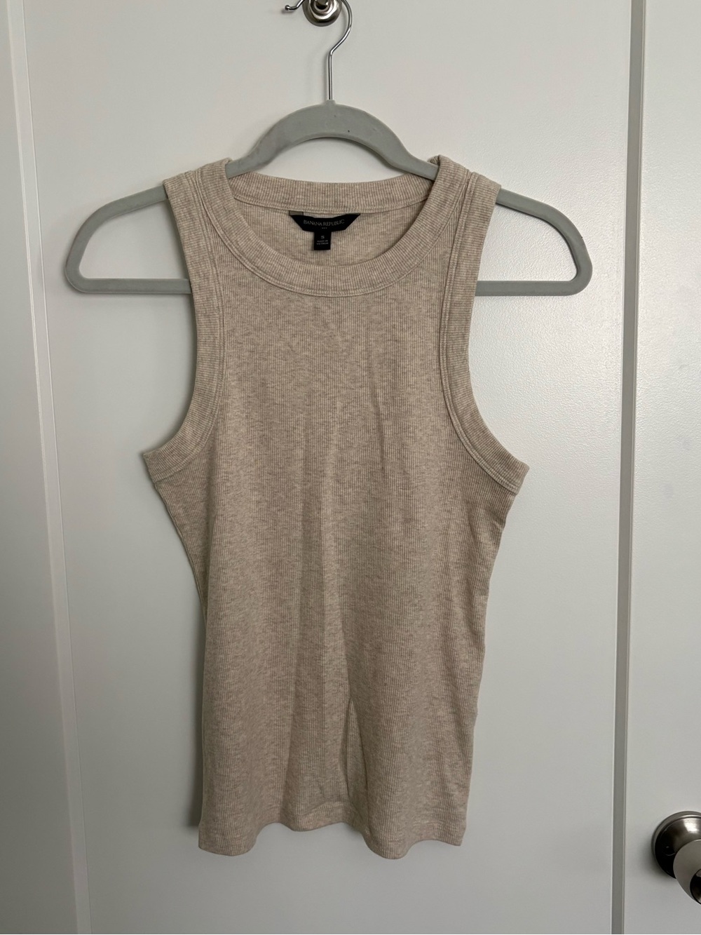 Banana Republic Sleeveless Ribbed Tank Top Beige NWT
